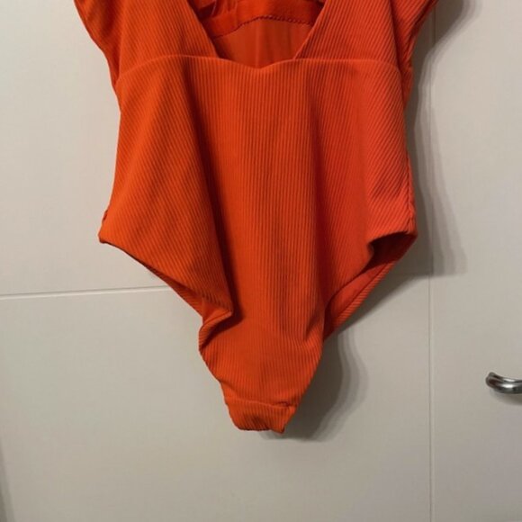 NWT Andie Asbury Rib One Piece Swimsuit Sire Orange Size XL - Picture 9 of 15